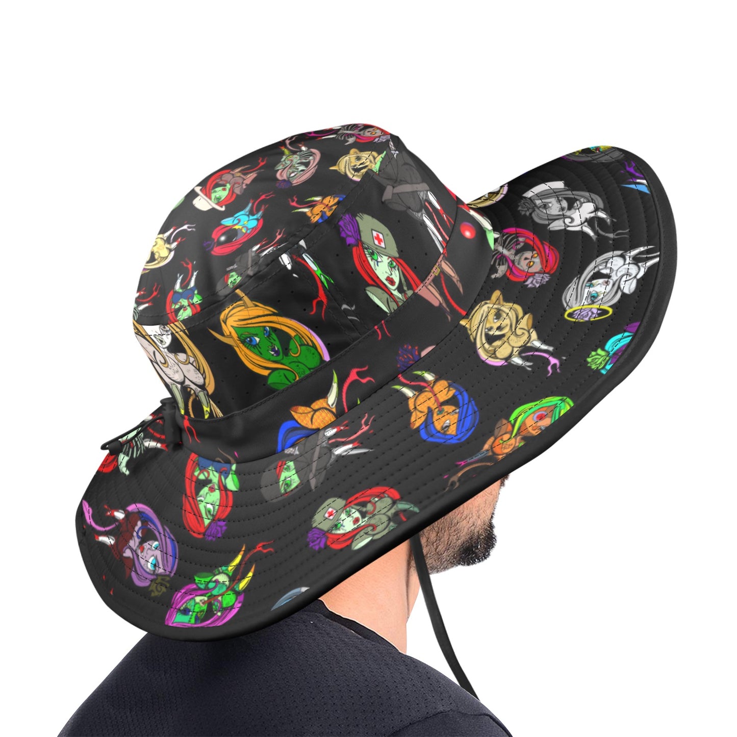 $SPU Camo 3 Bucket Hat Wide Brim Bucket Hat
