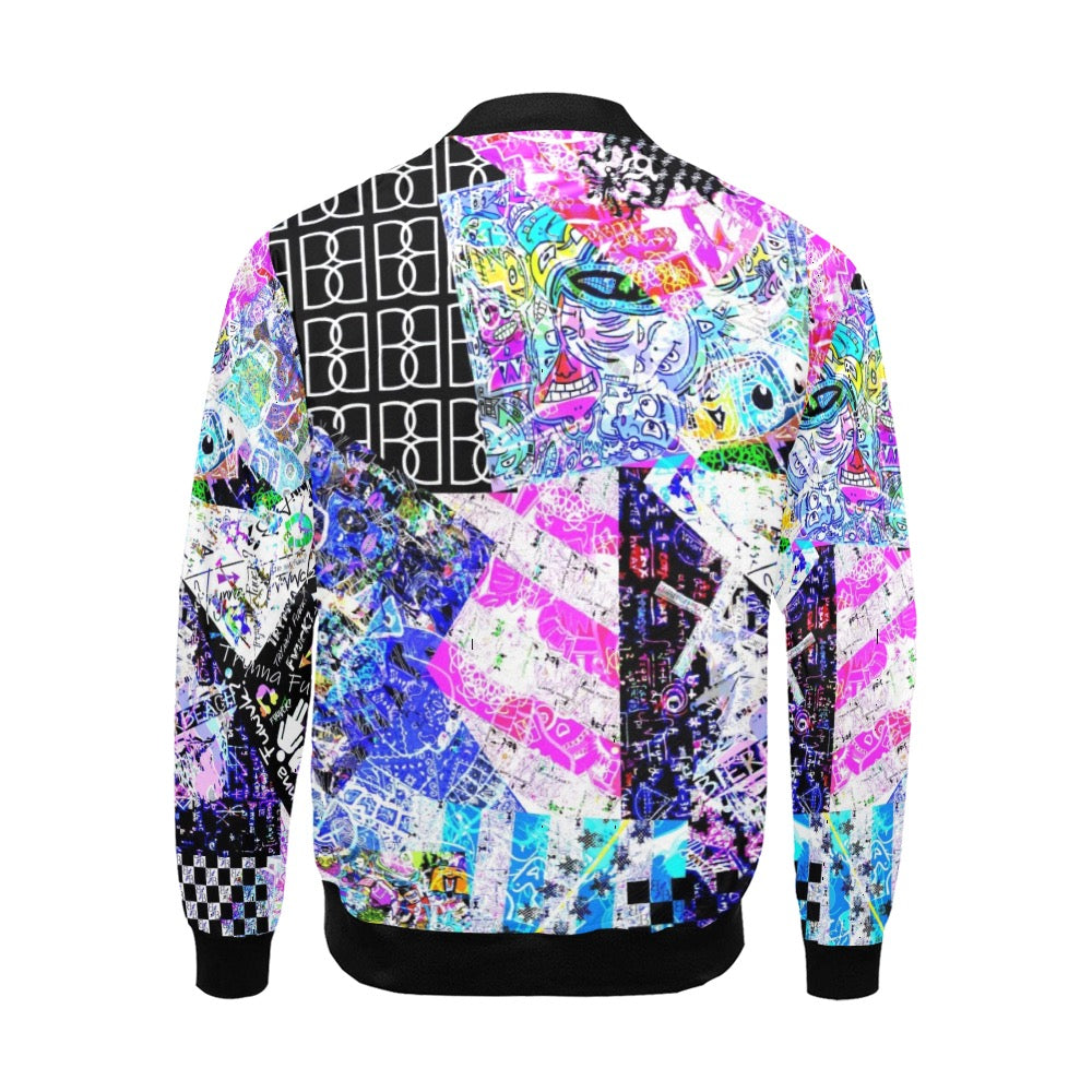 Fierce Collage Bomber Jacket