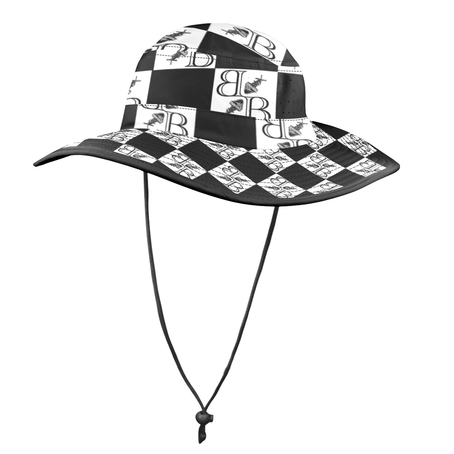 BB B&W Checkered Bucket Hat