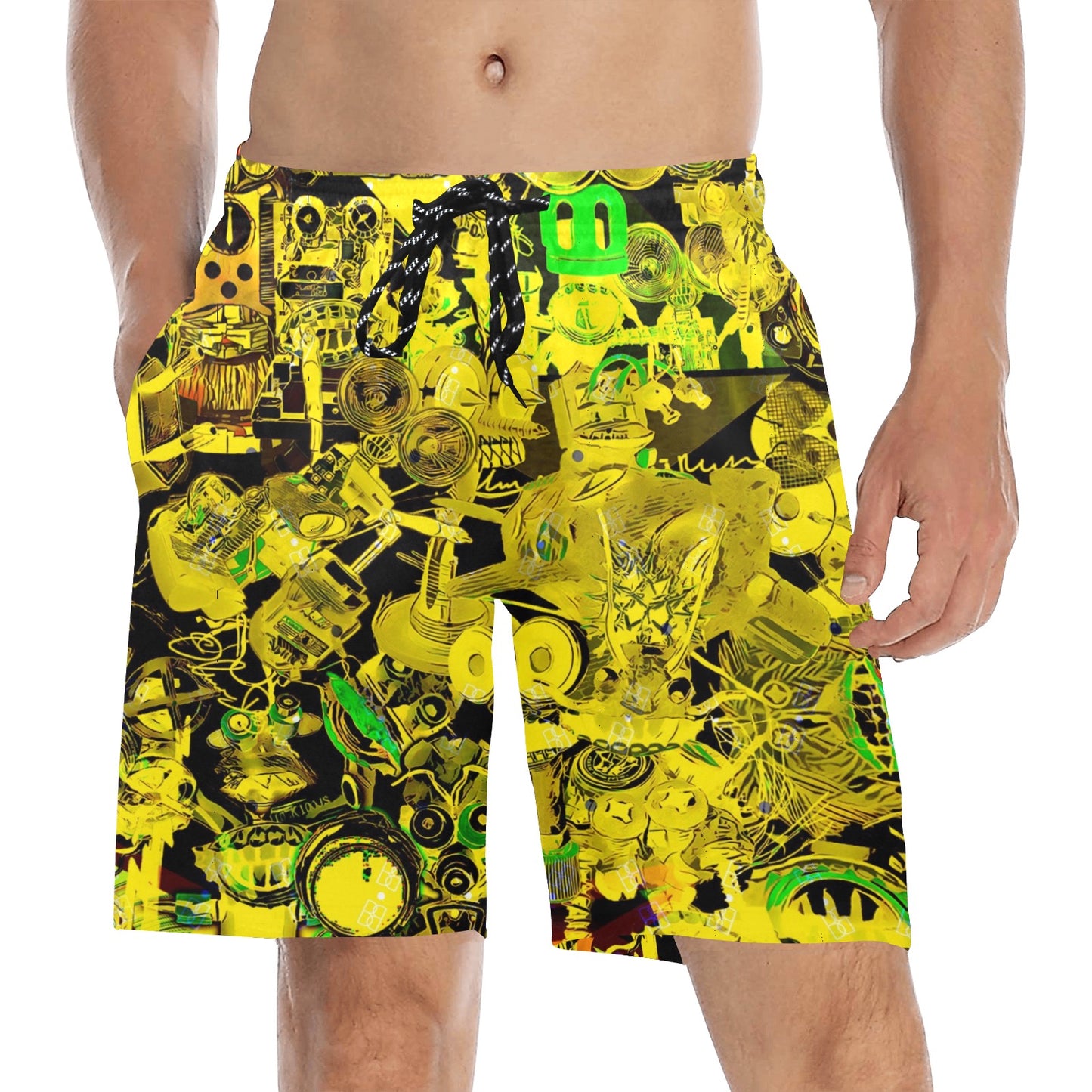 SP Camo Yellow Beach Shorts