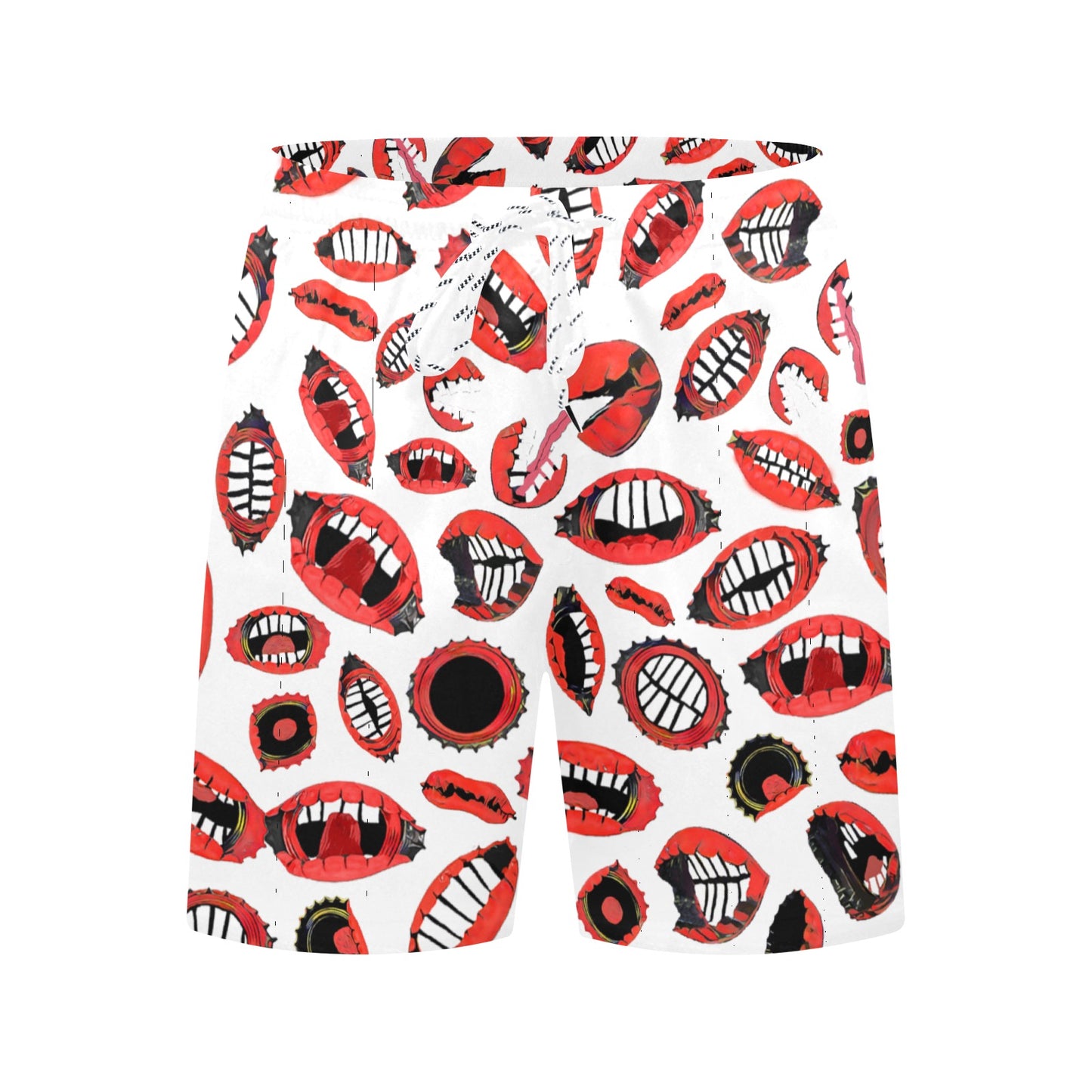 SPU White Lips Beach Shorts