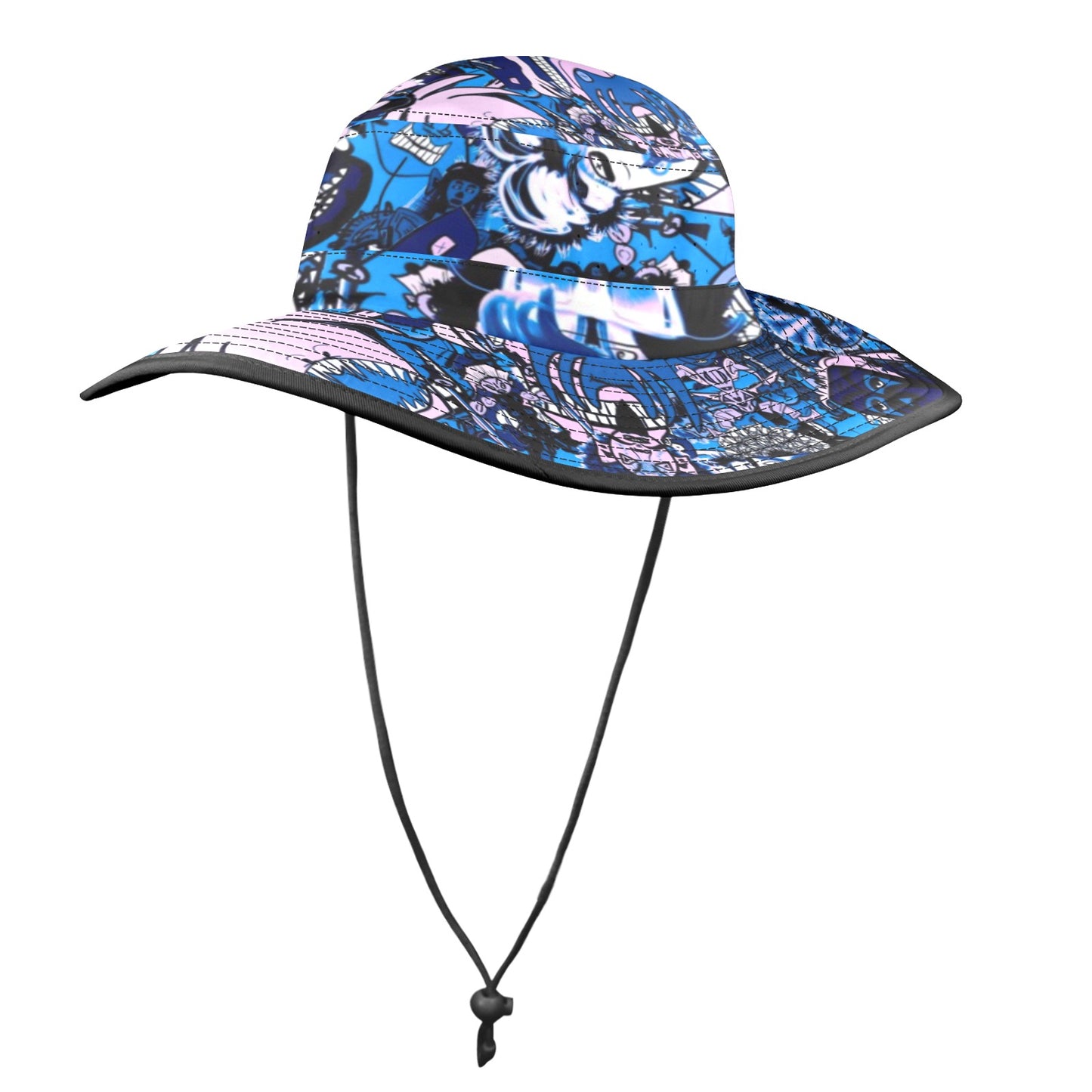 Sketchy Cotton Razz Bucket Hat