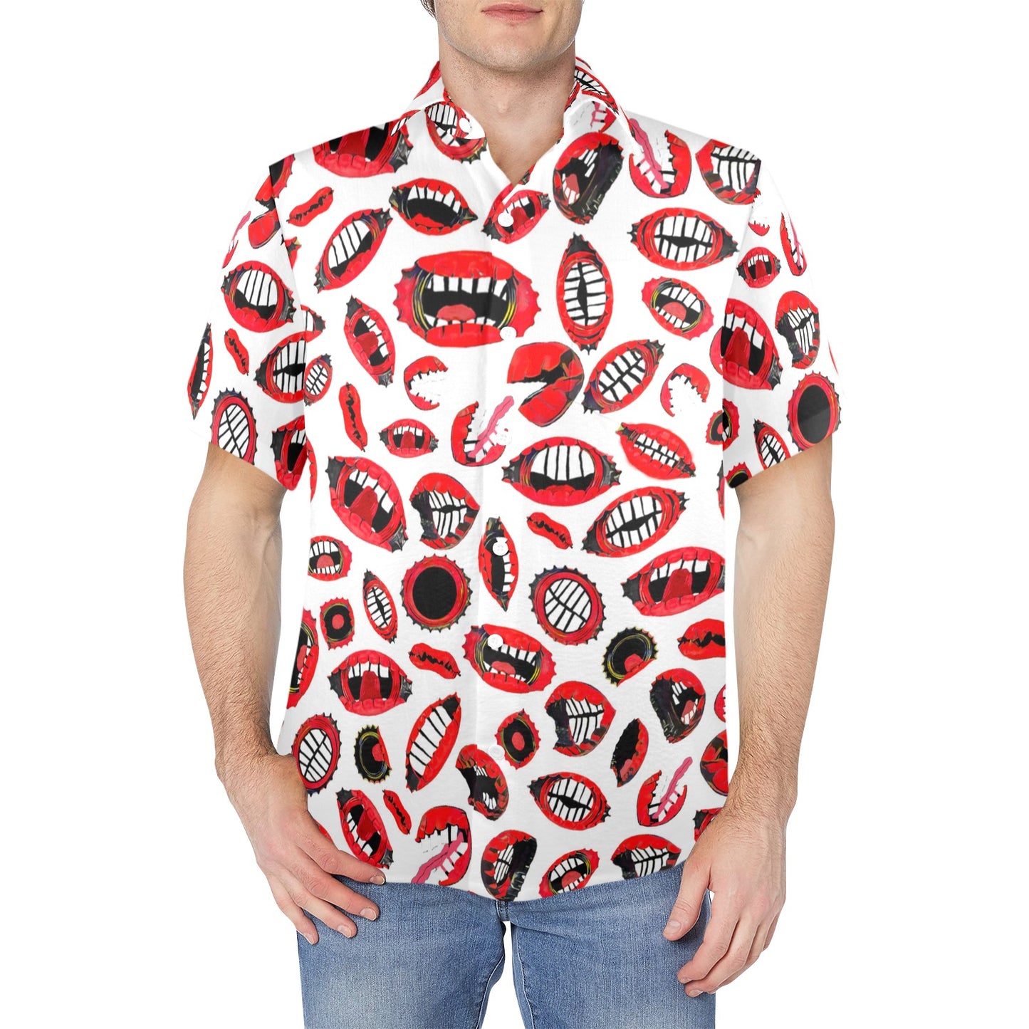 SPU White Lips Button Down
