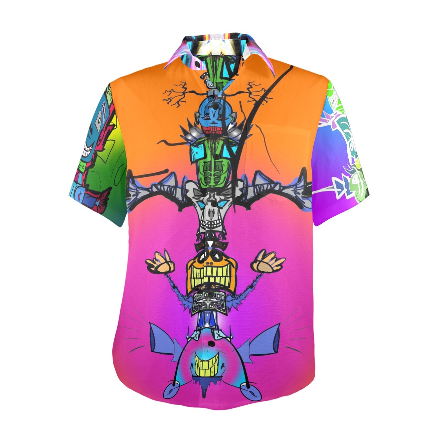 Totem Pole 1 Button Down