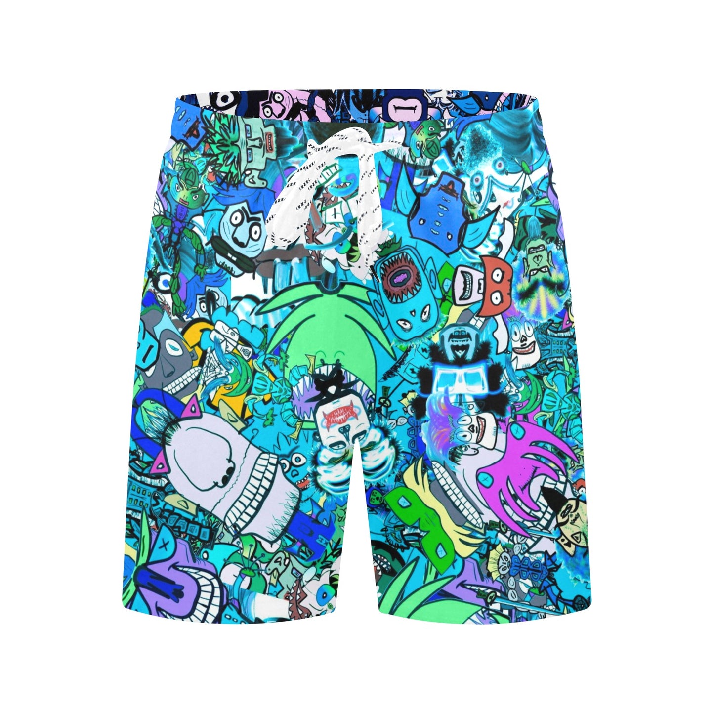 Very Sketchy Aqua Beach Shorts