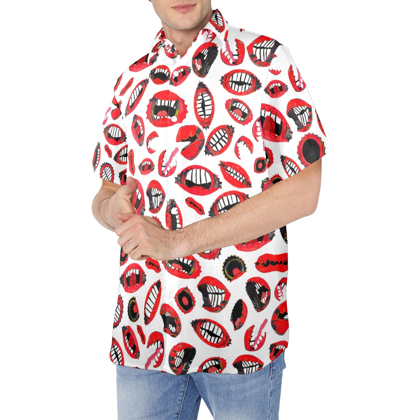 SPU White Lips Button Down