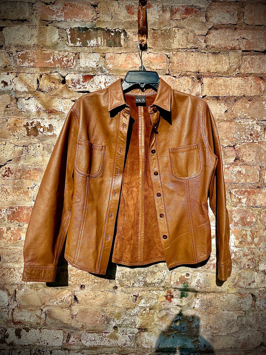 Vintage Brown Leather Jacket