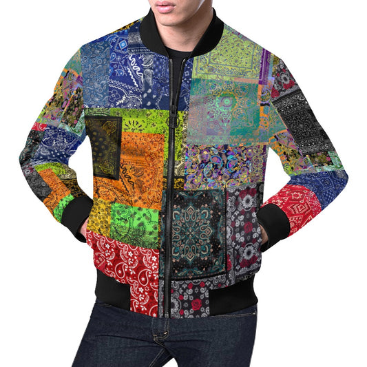 Mixed Paisley Bomber Jacket