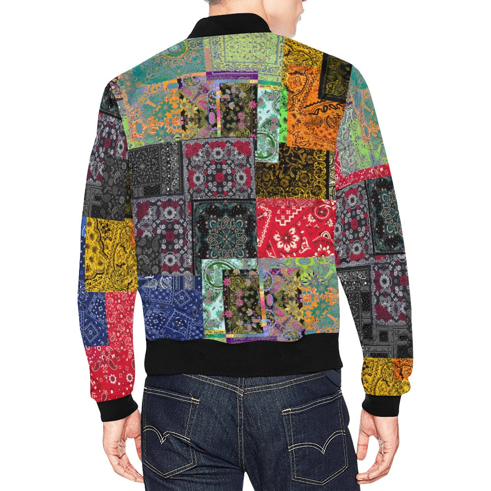 Mixed Paisley Bomber Jacket