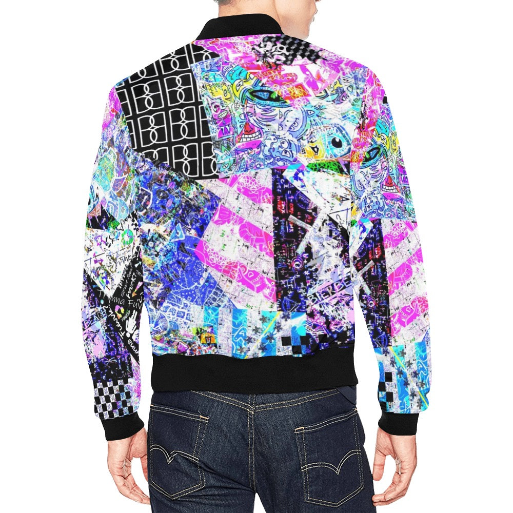 Fierce Collage Bomber Jacket