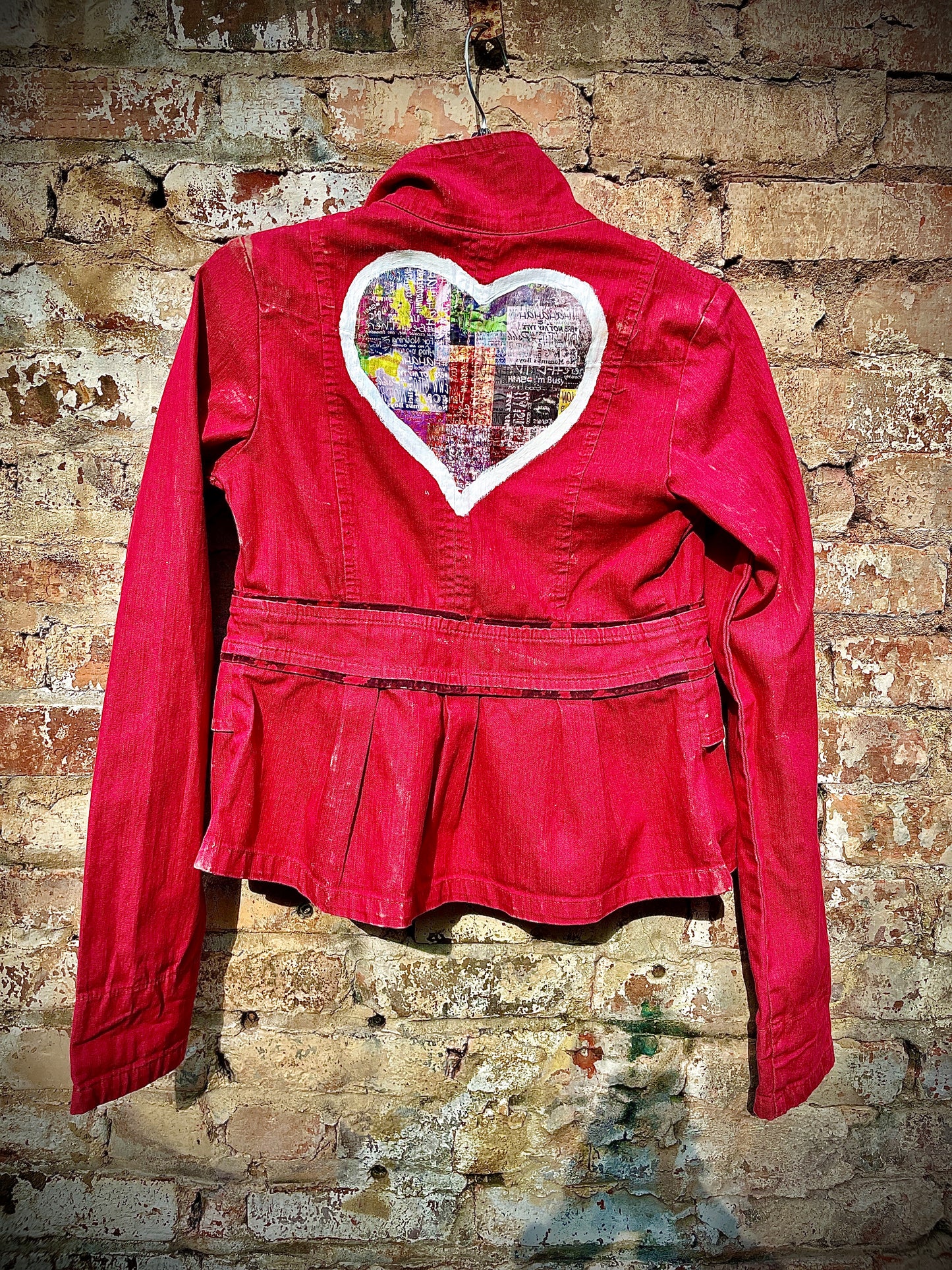 Vintage Hand Painted Red Jacket