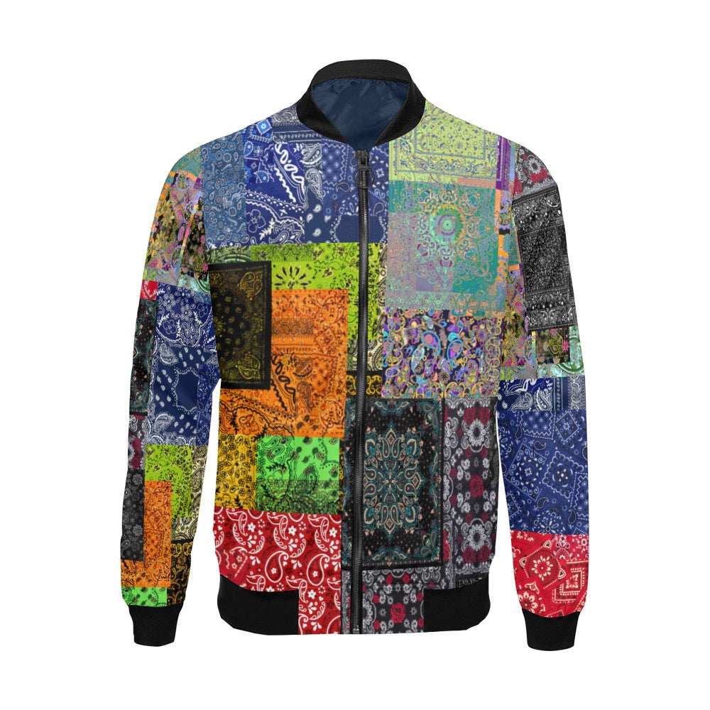 Mixed Paisley Bomber Jacket