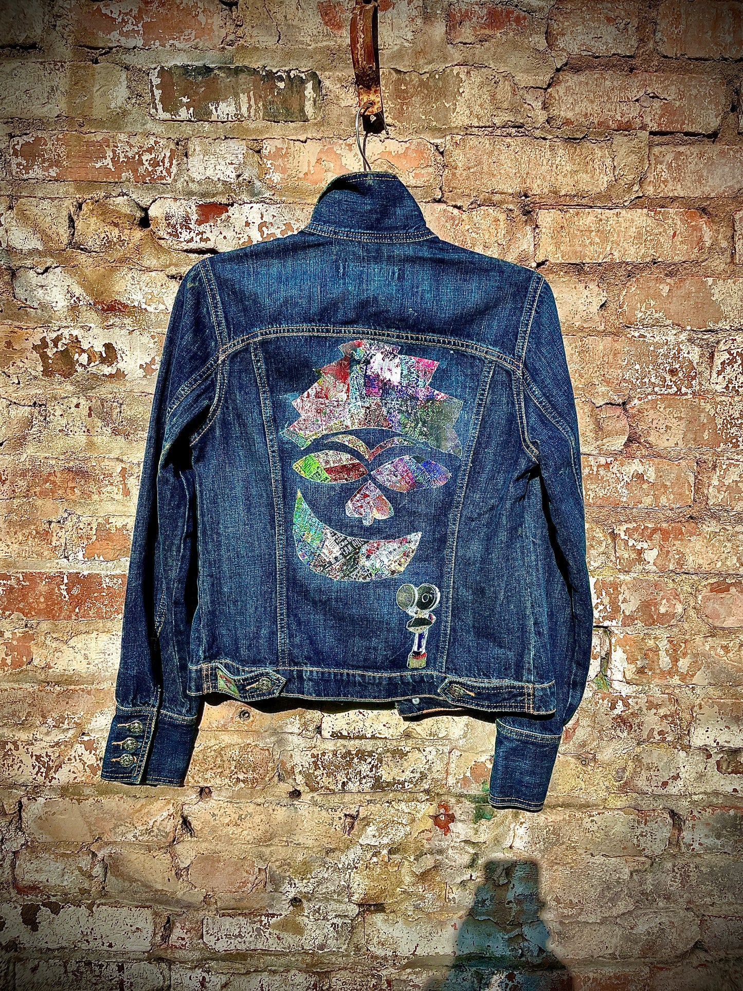 Vintage Hand Painted Denim Jacket “Queen’s Tribe”