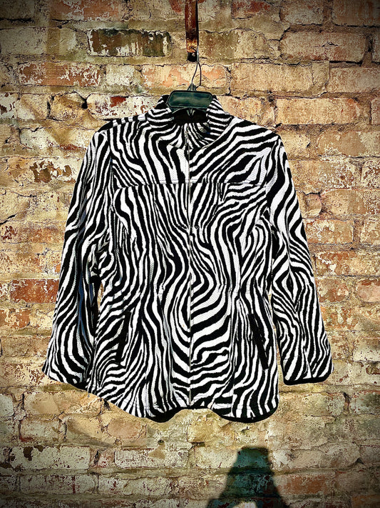 Vintage Zebra Print Cloth Jacket