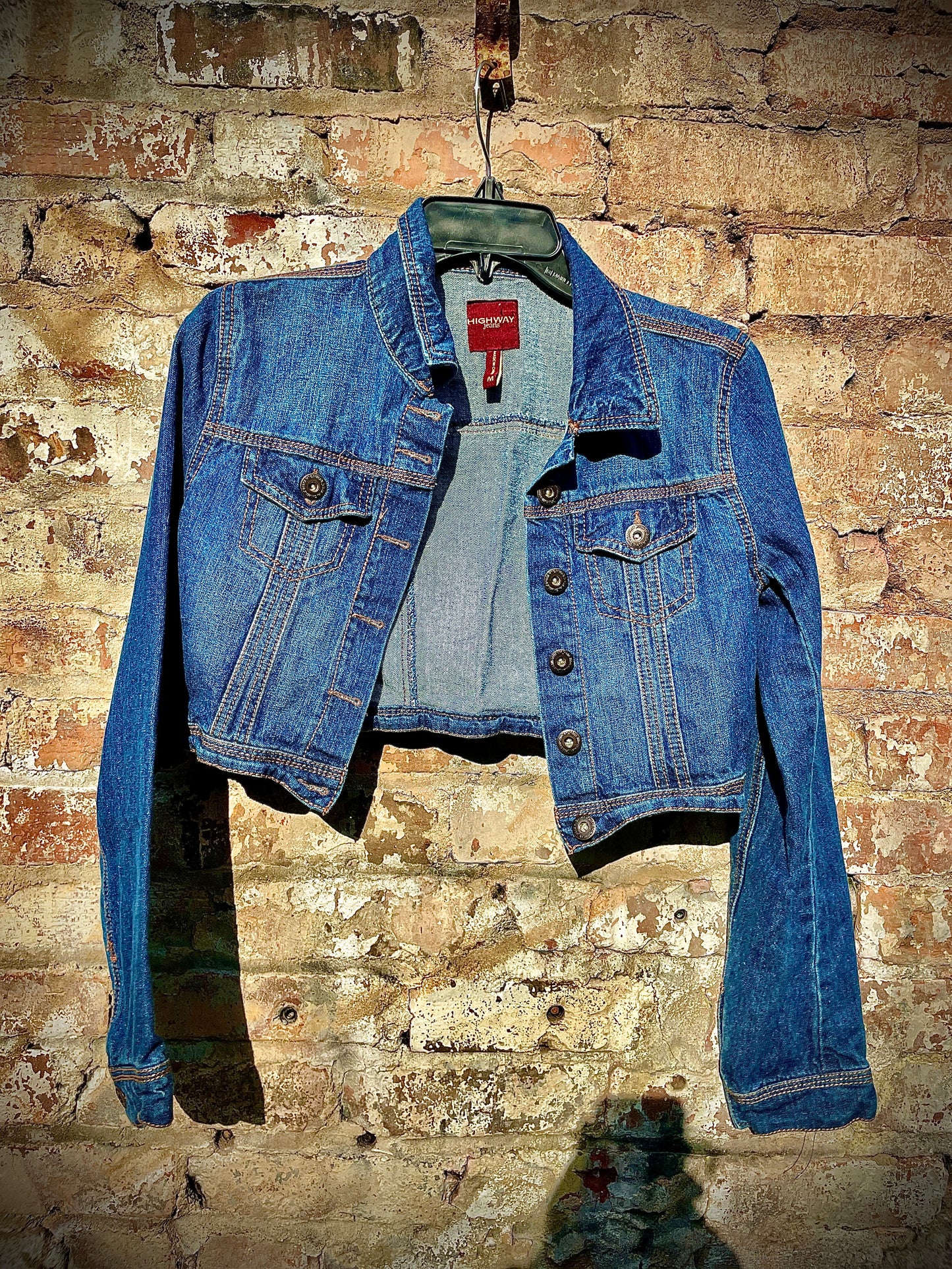 Vintage Hand Painted Denim Jacket “FLYBYMADNESS”