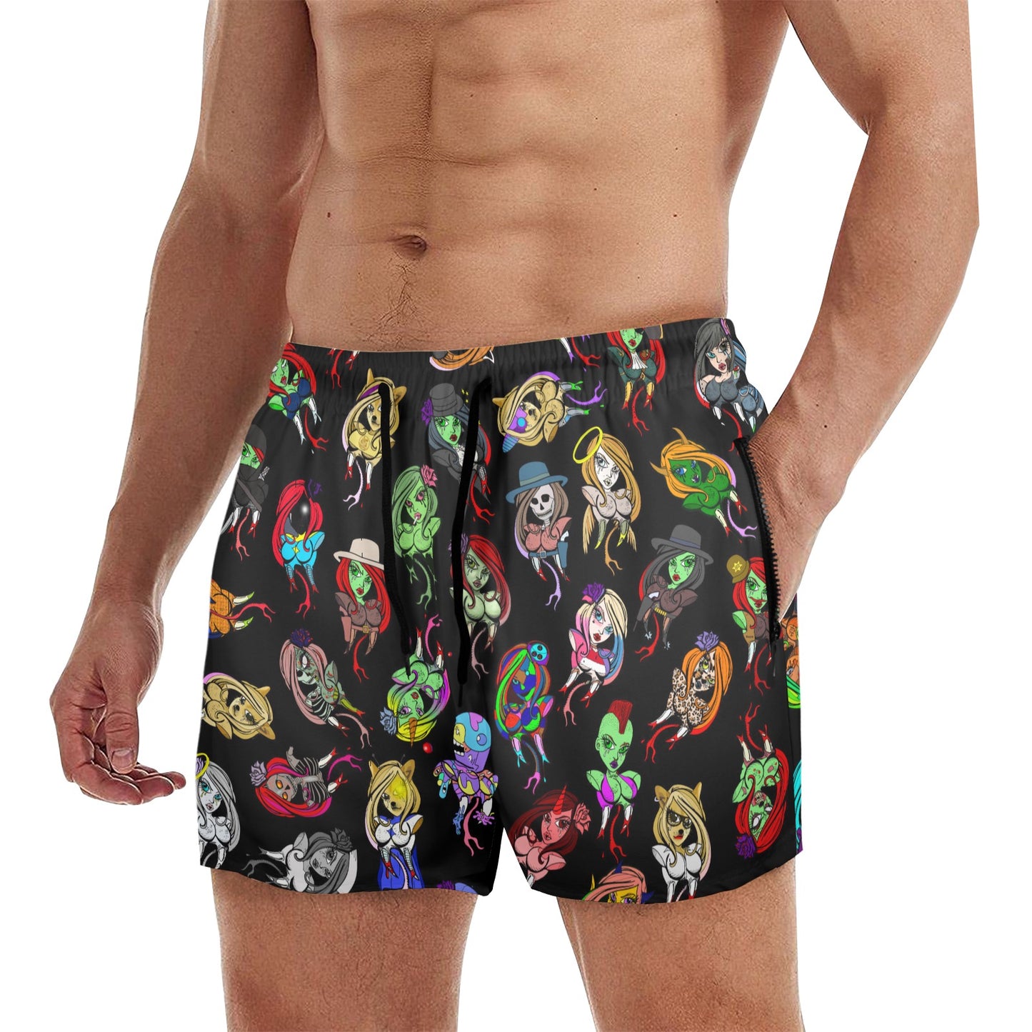 Poisonous Pinups Beach Shorts