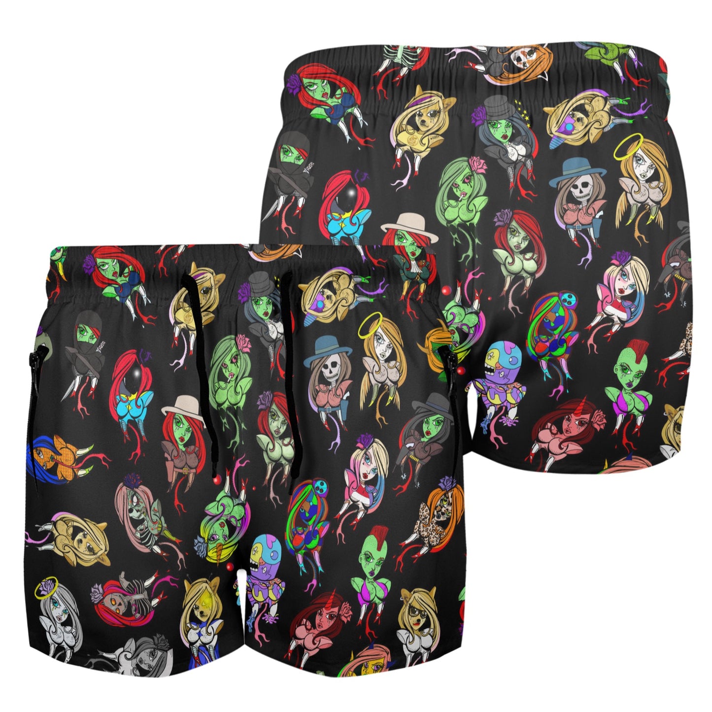 Poisonous Pinups Beach Shorts