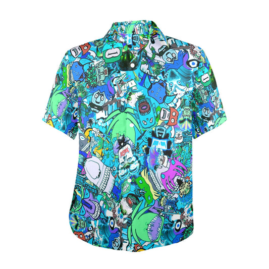 Very Sketchy Aqua Button Down