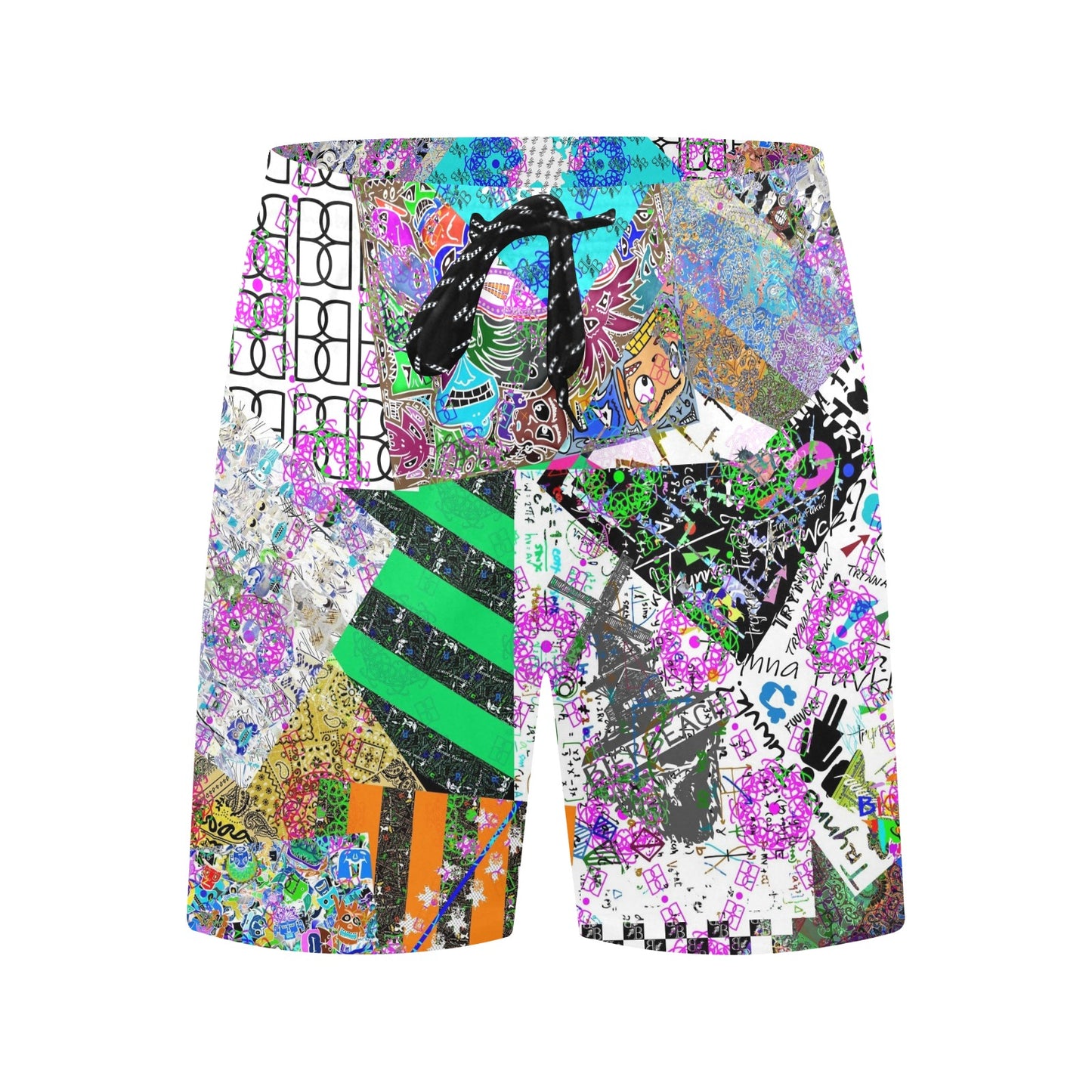 BB Bleach Collage Beach Shorts