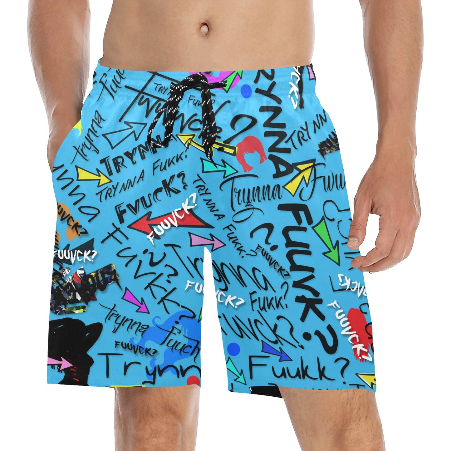 TF Miami Blue Beach Shorts