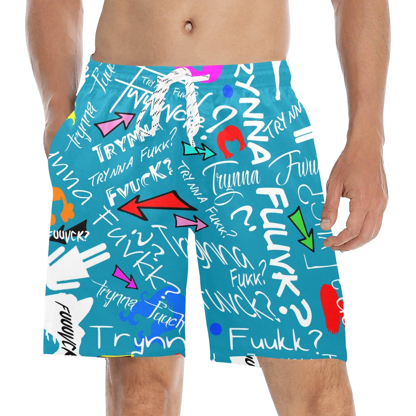 TF Miami Blue Beach Shorts