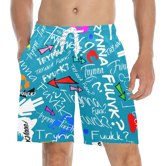 TF Miami Blue Beach Shorts