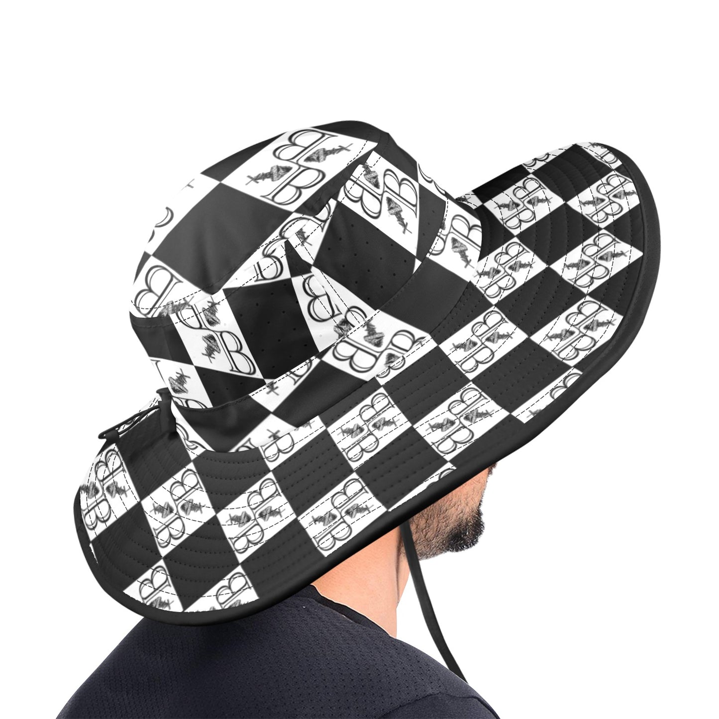 BB B&W Checkered Bucket Hat