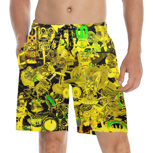 SP  Camo Yellow Beach Shorts