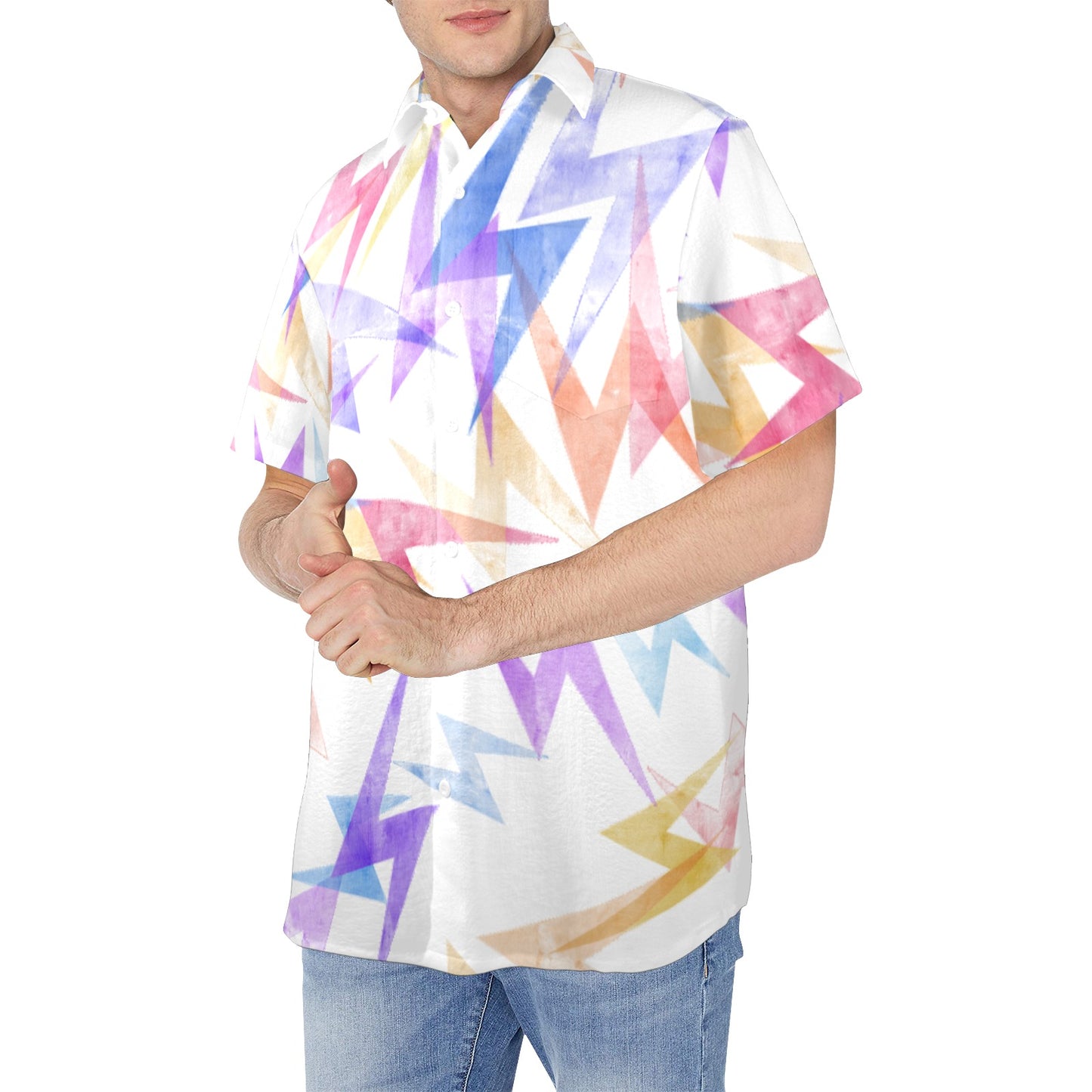 Paper Lightning Button Down