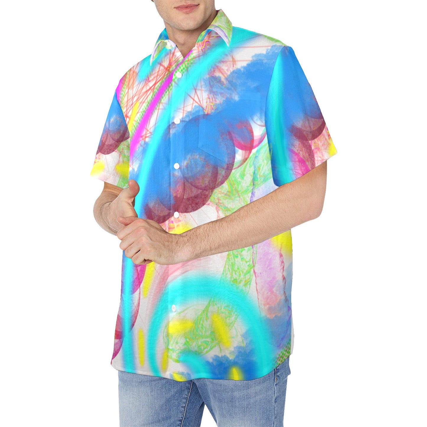 Rainbow Fantasy Button Down