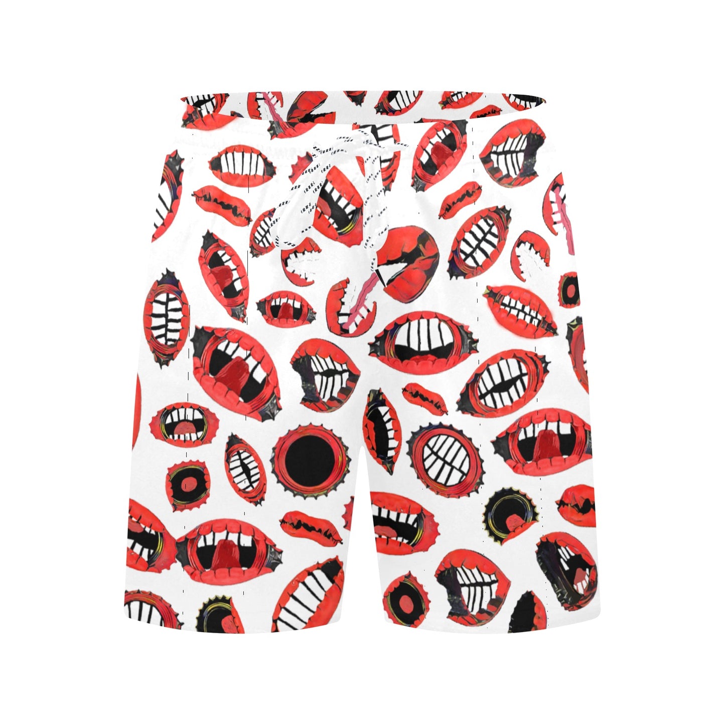 SPU White Mouths Beach Shorts