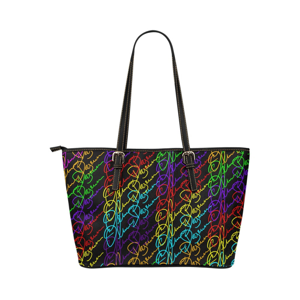 Scrambled Rainbow Signature Tote Bag