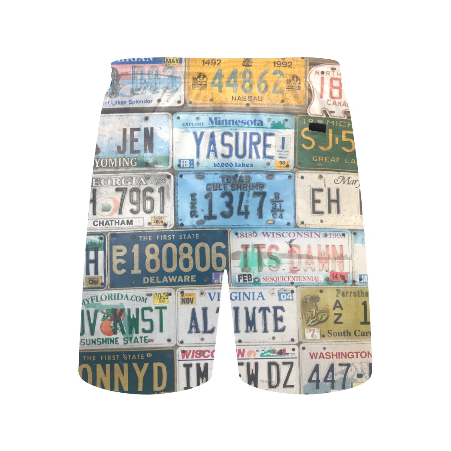 License Plates Beach Shorts