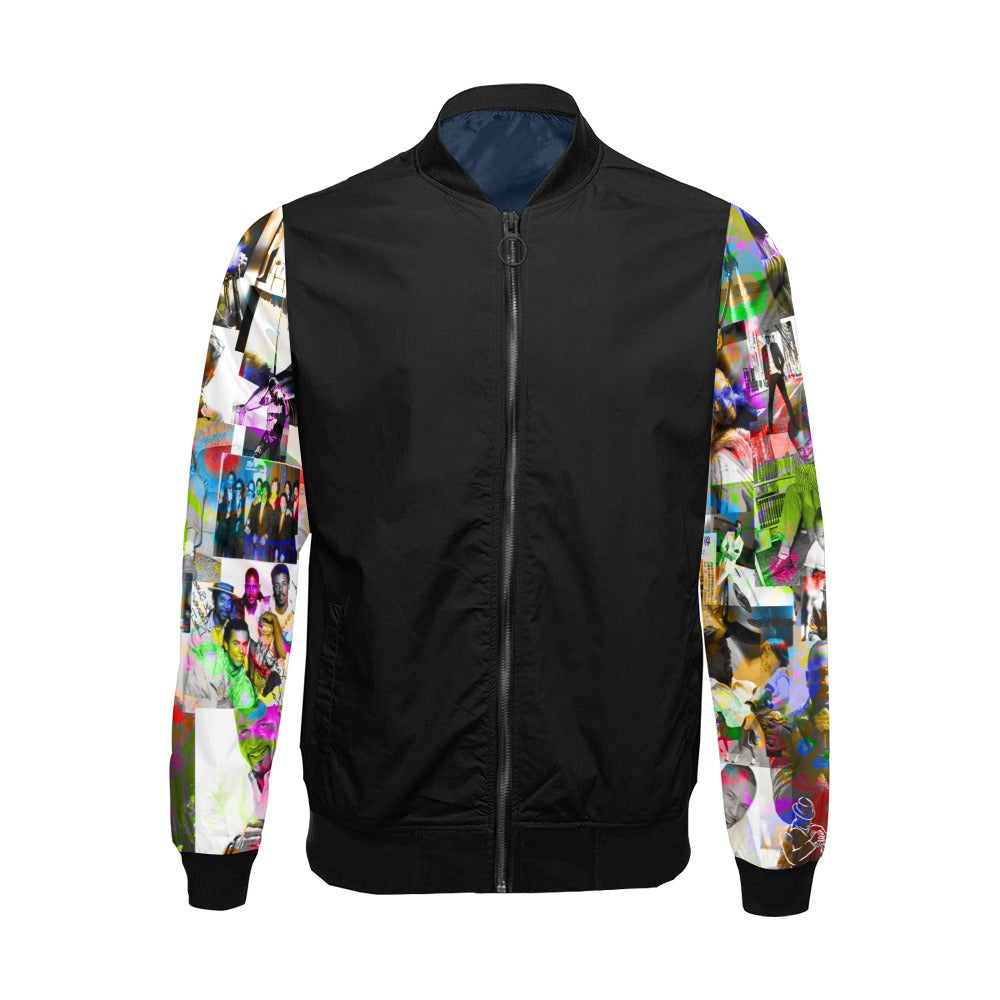 Skip Martin Black Front Bomber Jacket