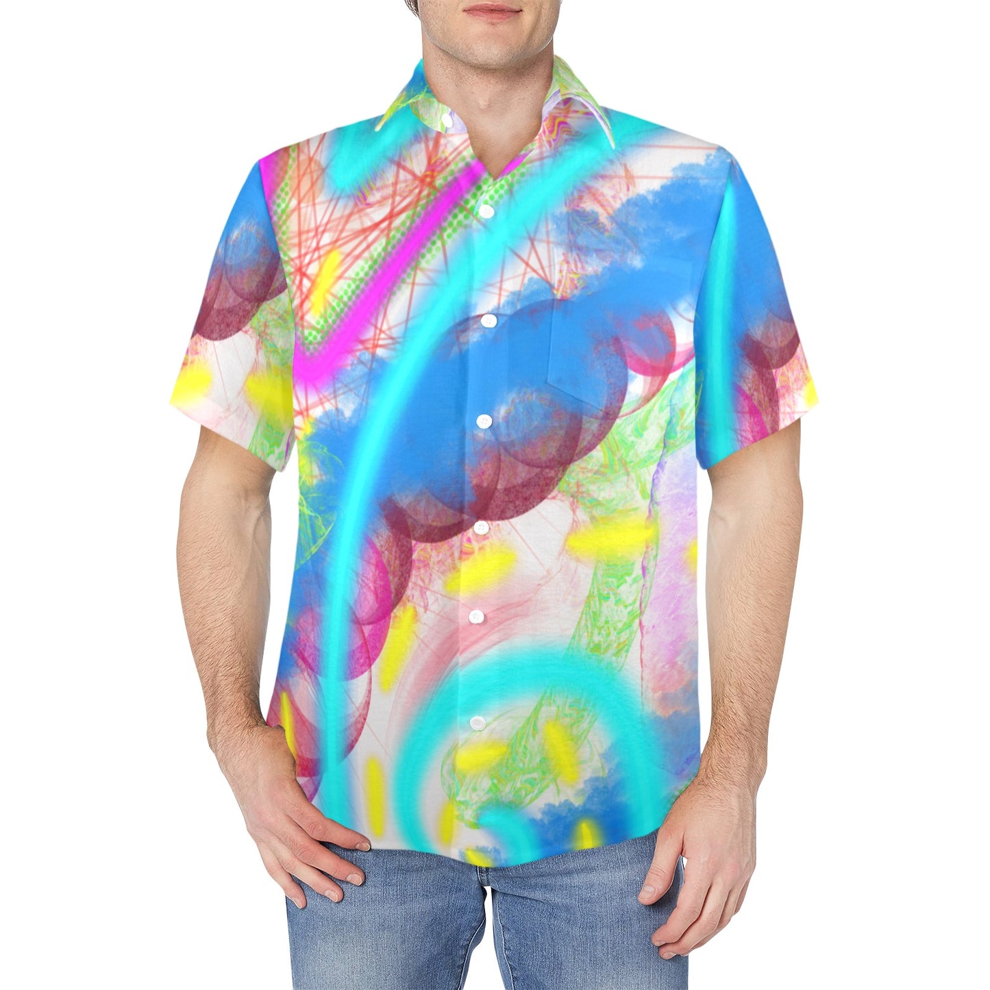 Rainbow Fantasy Button Down