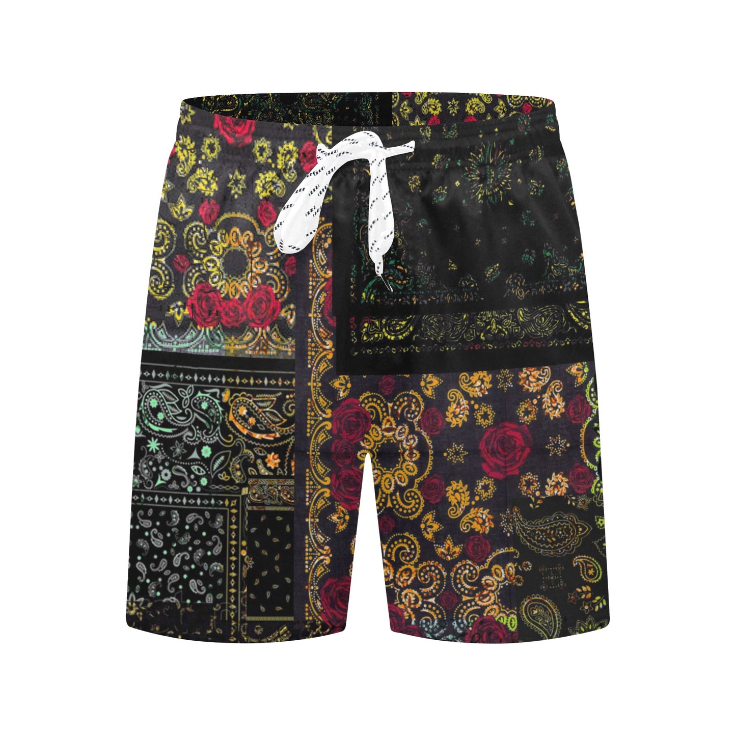 Midi Paisley Beach Shorts