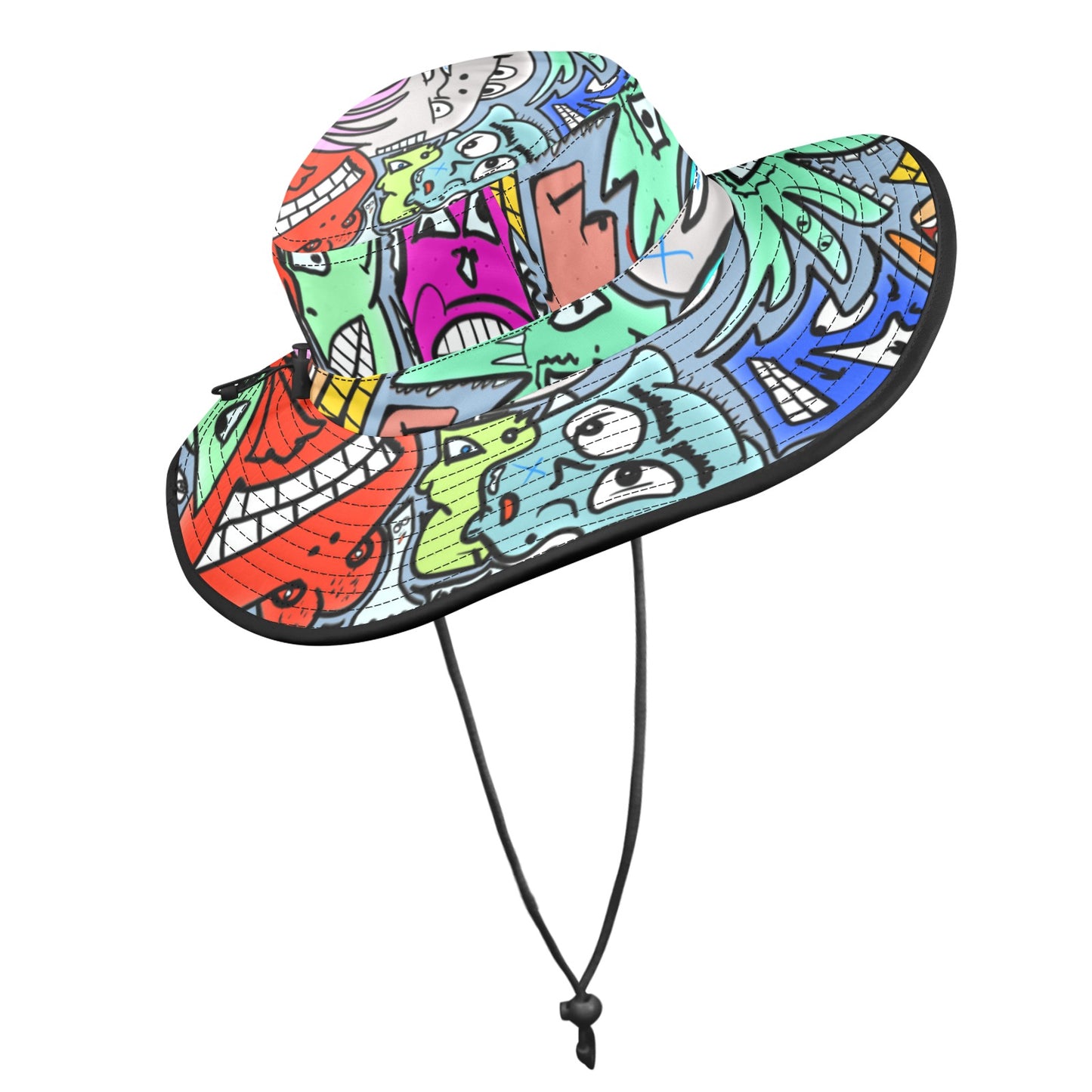 Sketchy Faces Bucket Hat