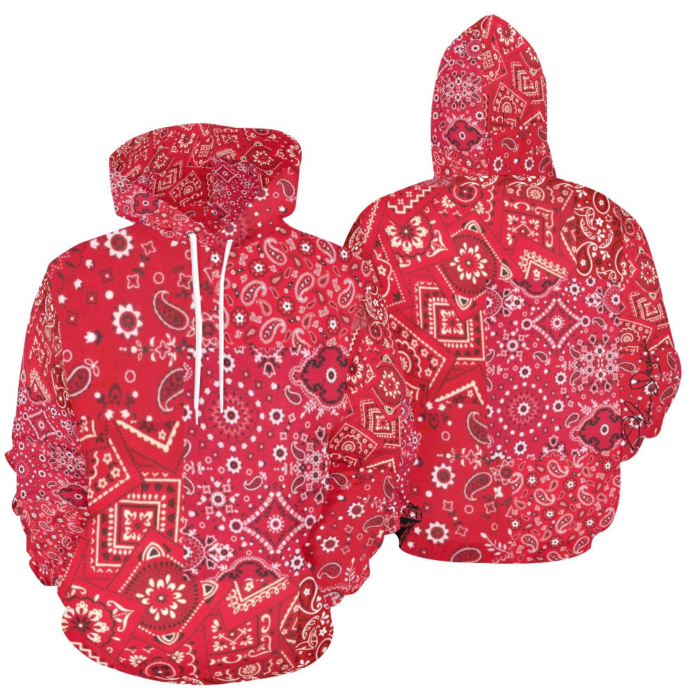 Red Paisley Hoodie