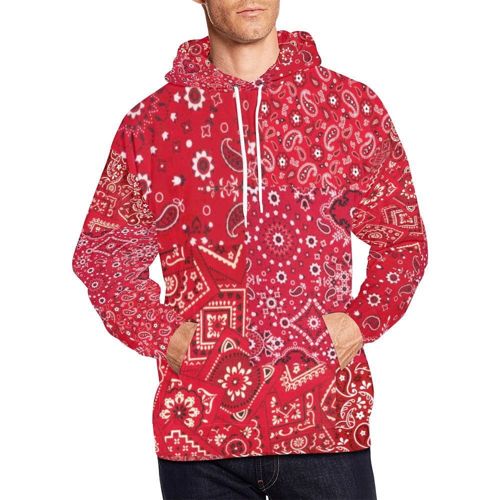 Red Paisley Hoodie