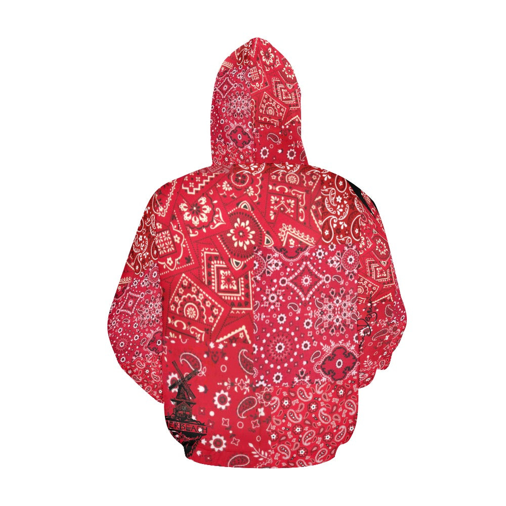 Red Paisley Hoodie