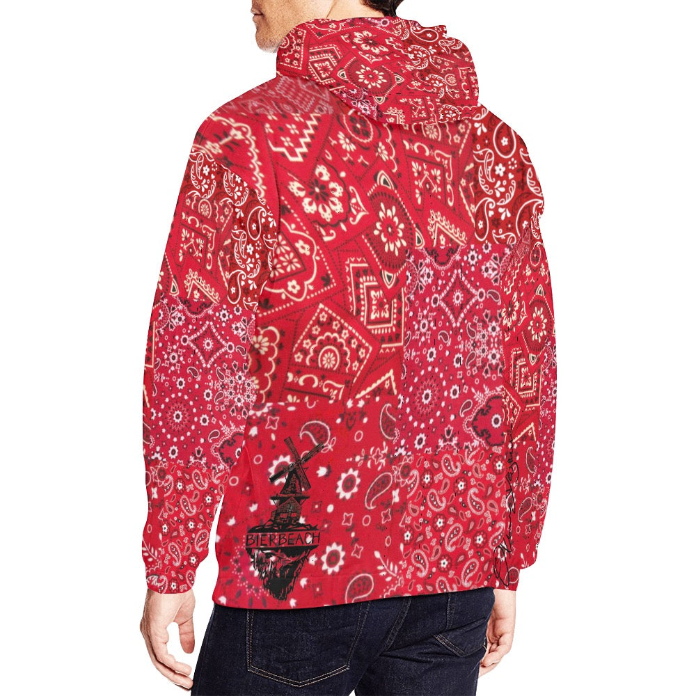 Red Paisley Hoodie