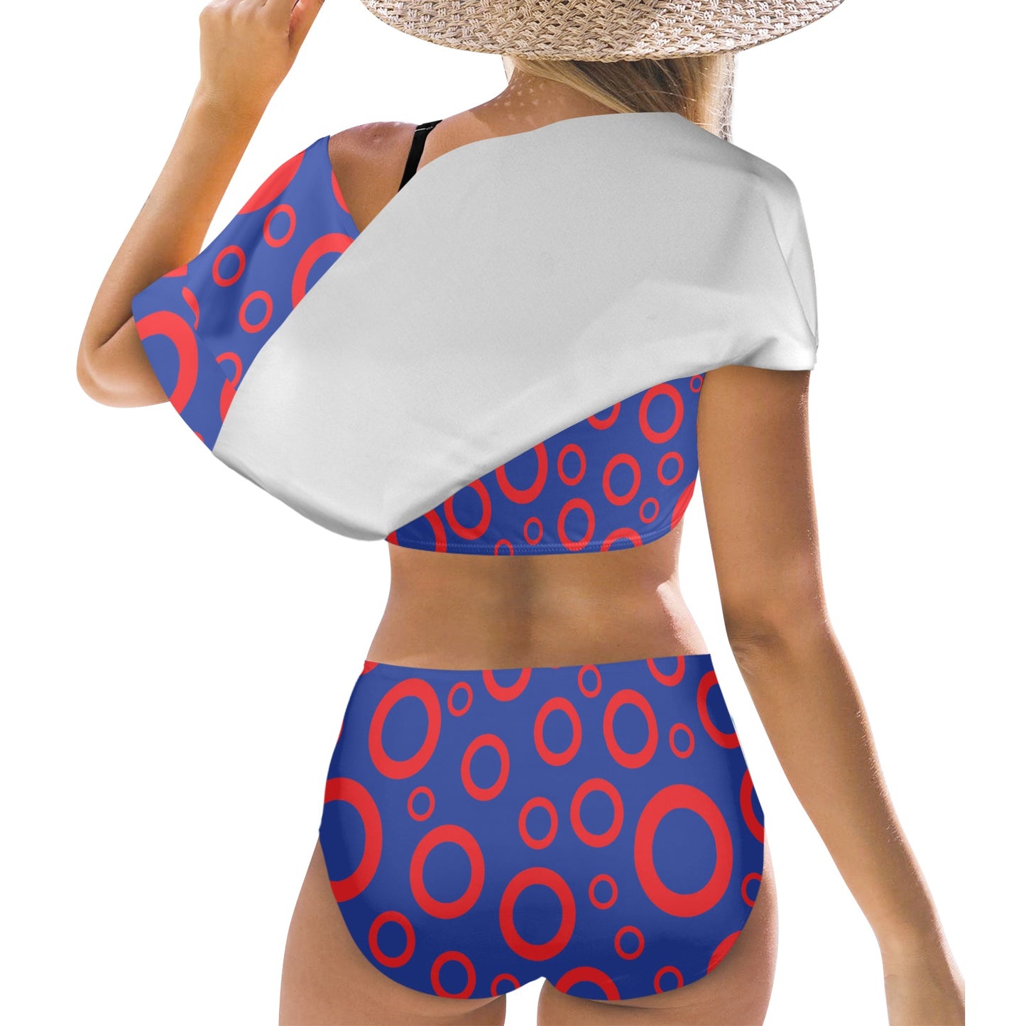 Phish Donut Ruffle Off Shoulder Bikini