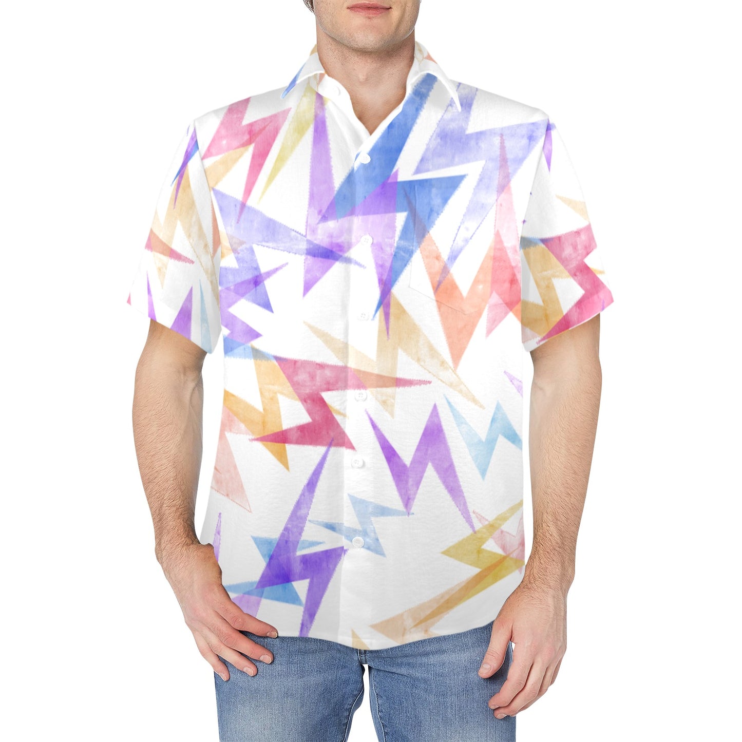 Paper Lightning Button Down