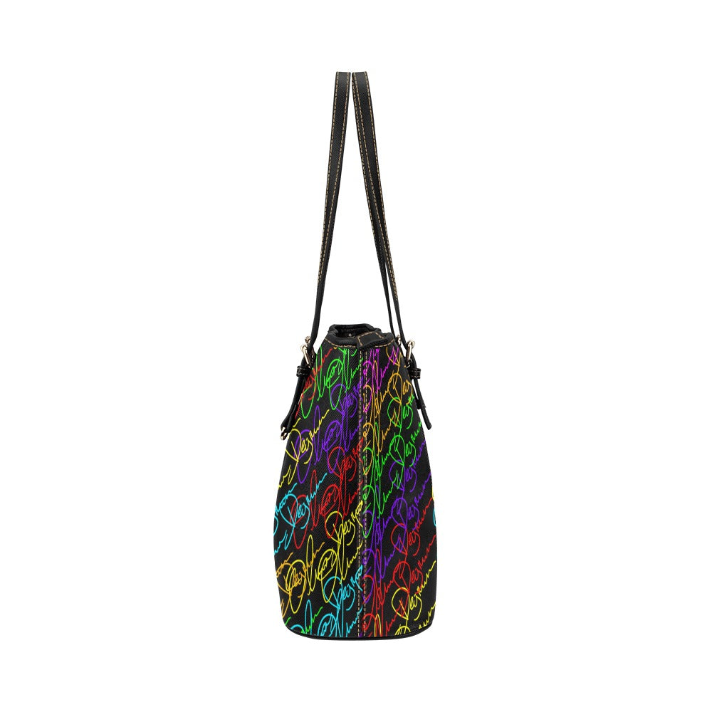 Scrambled Rainbow Signature Tote Bag