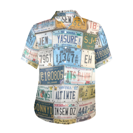 License Plates Button Down