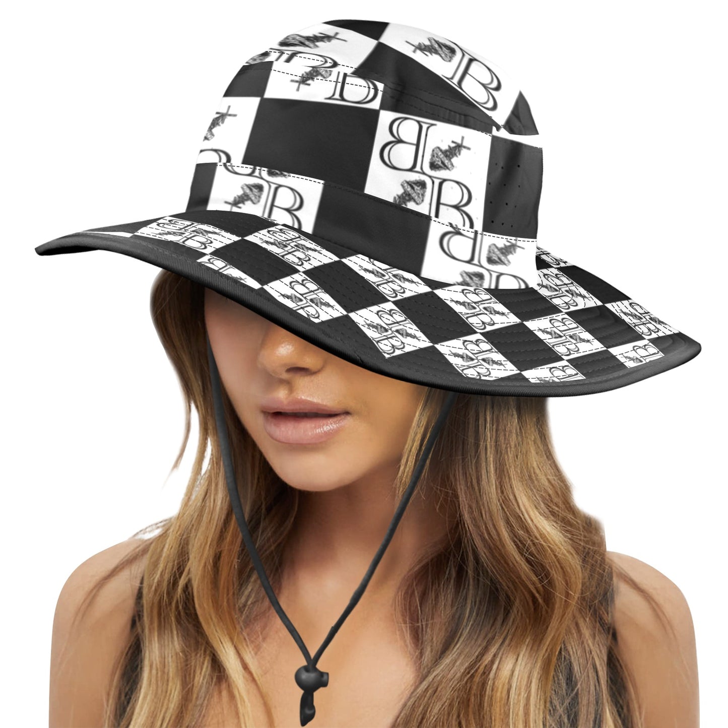 BB B&W Checkered Bucket Hat