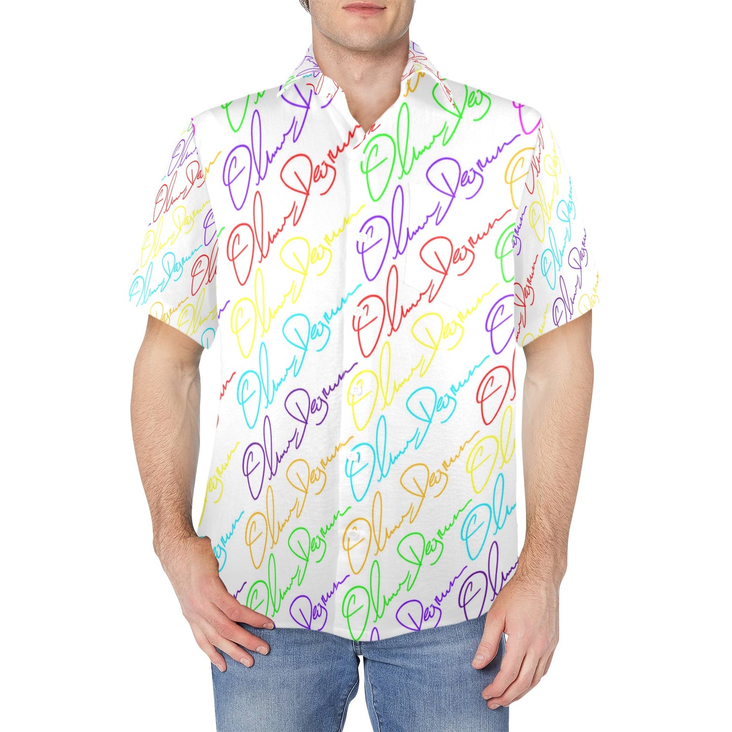 Rainbow Signature Button Down