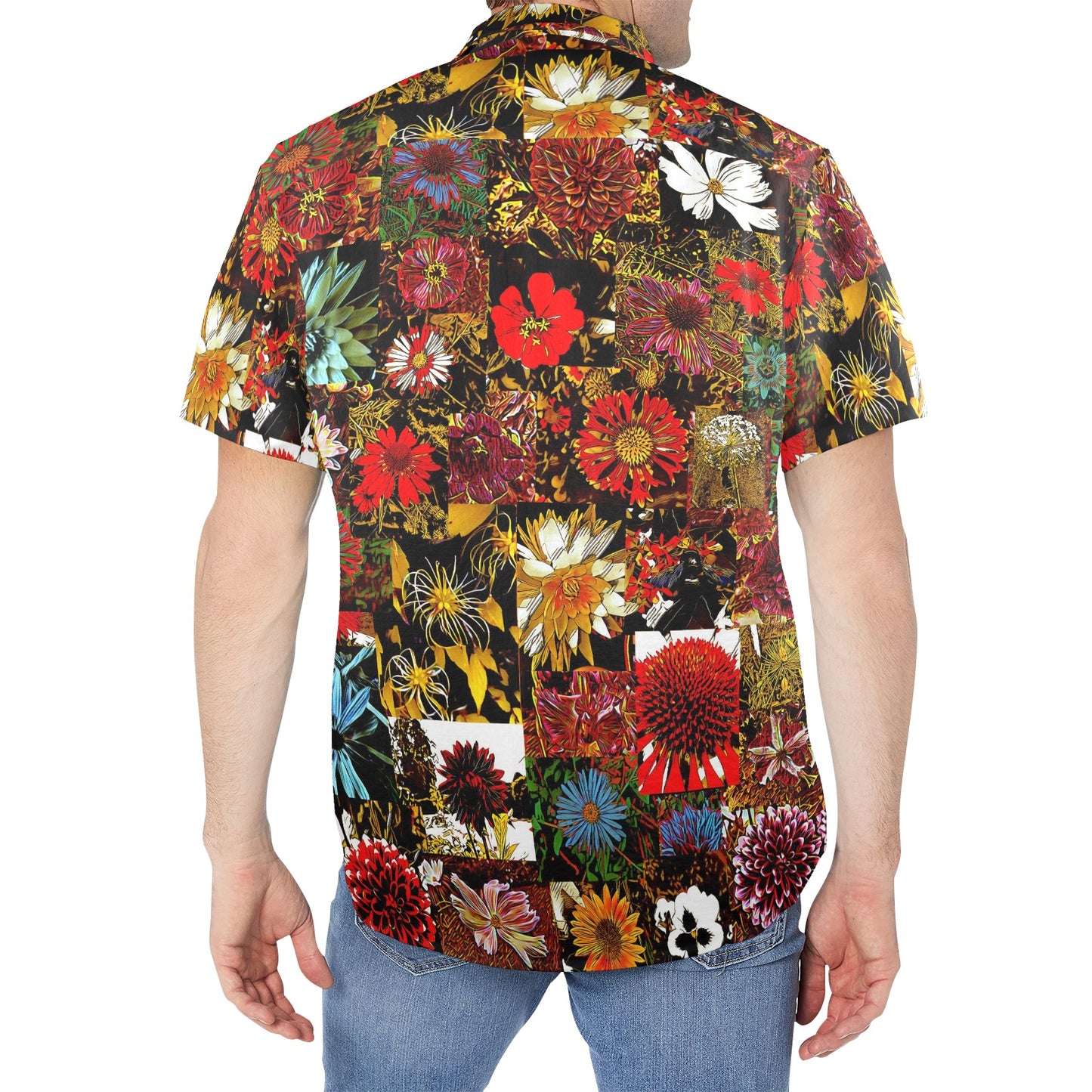 World Flowers Button Down