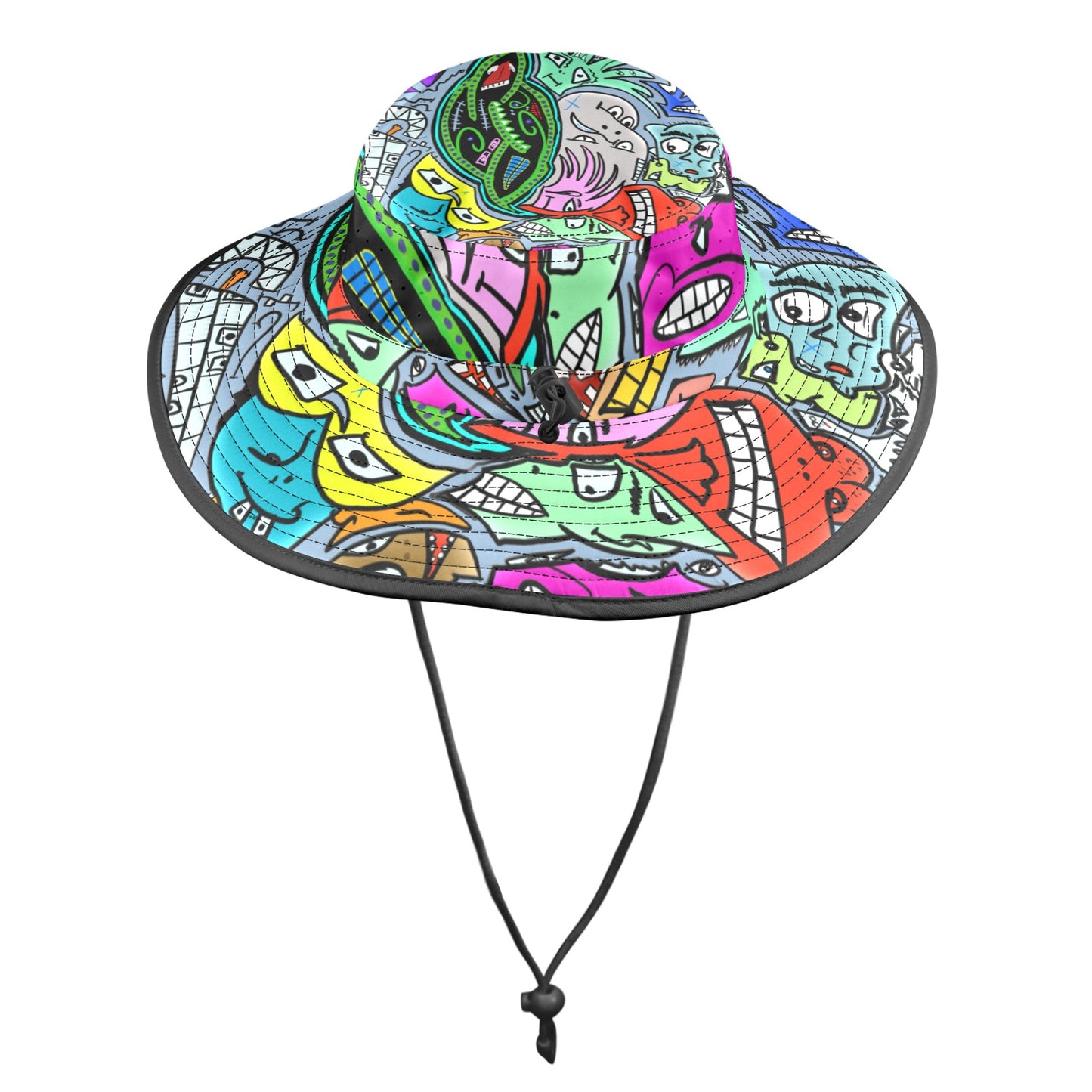 Sketchy Faces Bucket Hat