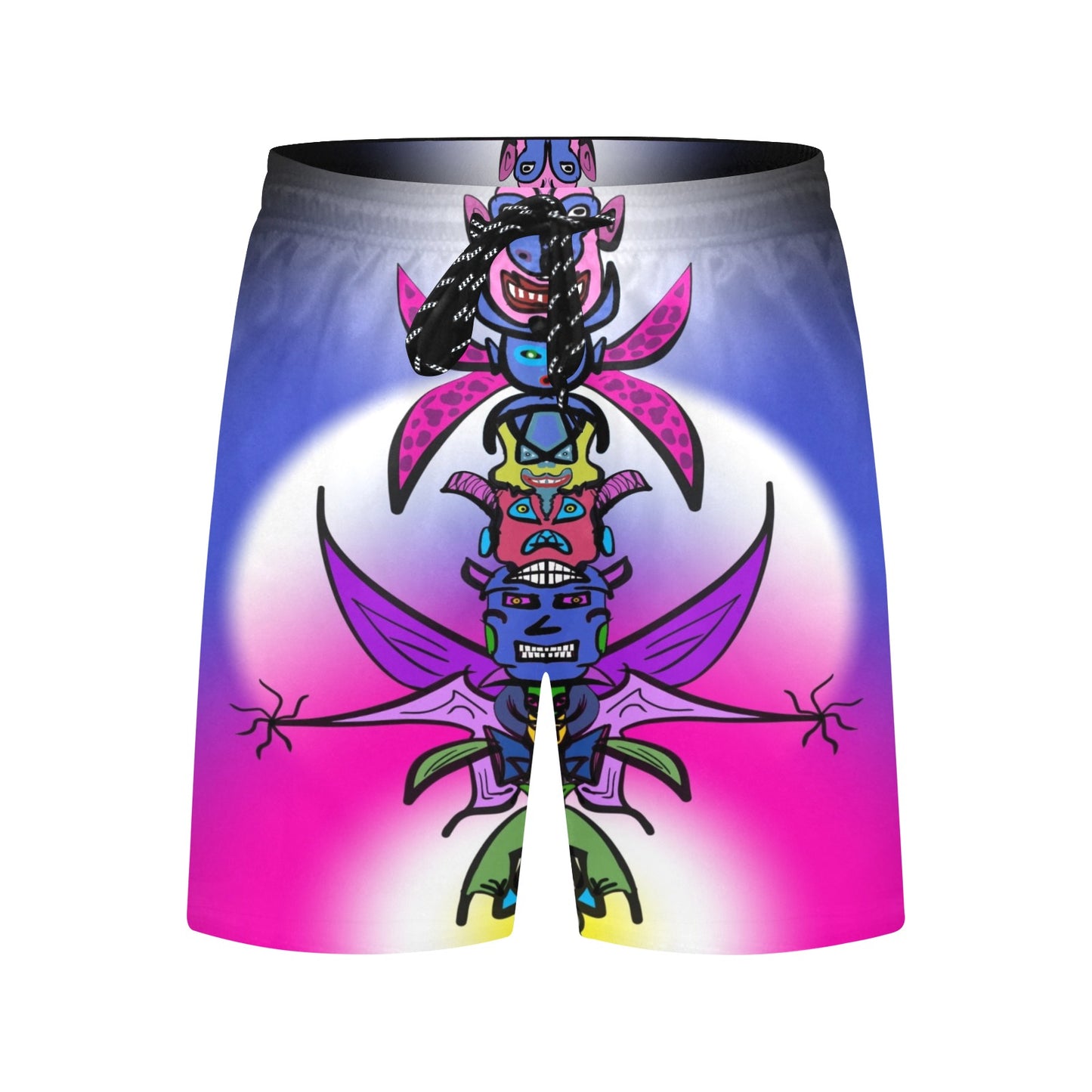 Totem Pole 3 Beach Shorts